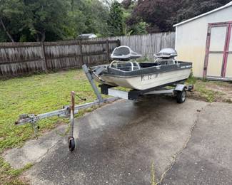 ***Available For Pre Sale*** Tracker Pond Prowler with trailer, trolling motor, depth finder, and battery $1,500.00