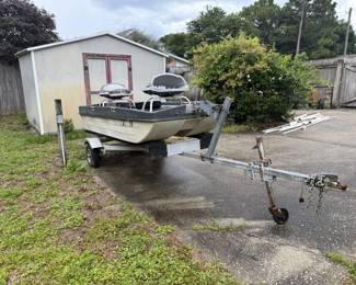 ***Available For Pre Sale*** Tracker Pond Prowler with trailer, trolling motor, depth finder, and battery $1,500.00