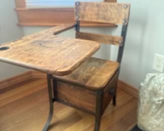 ANTIQUE CHILDS SCHOOL DESK