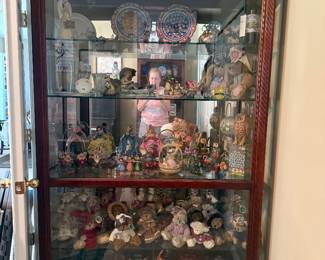 Large curio lit cabinet