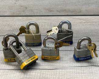 VINTAGE MASTER PADLOCKS NO 5 & NO 17