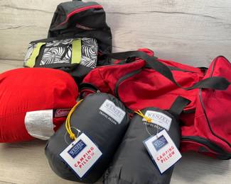 TRAVEL CAMPING PILLOW BACK PACK DUFFEL BAG