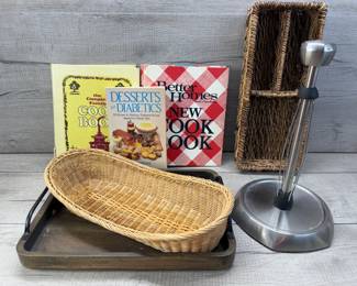 RECIPE BOOKS BETTER HOMES PAPER TOWEL HOLDER BASKETS 