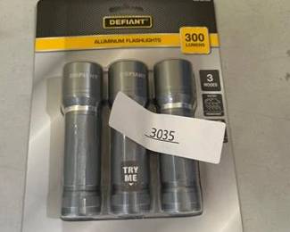 3-Pack 300-Lumen Aluminum Flashlights