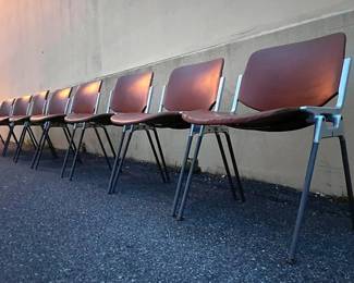 Set of 8 Vintage Castelli Chairs Made In Italy