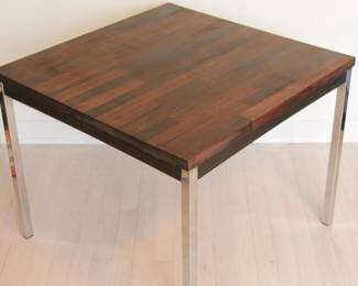 Rare Rosewood & Chrome Table by Jack Cartright for Founders