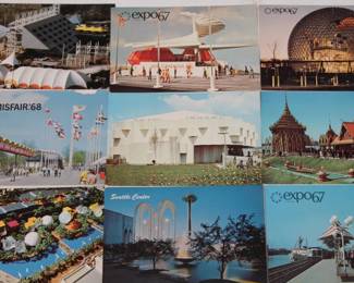 Lot Of 9 Vintage Exposition Postcards