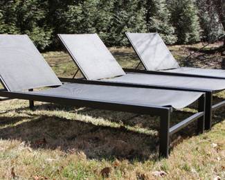 Set of 3 Chaise Lounges