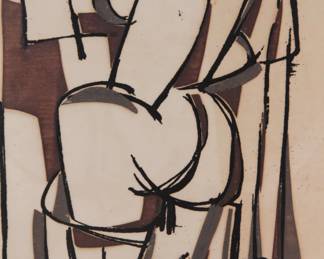 Rare nude Woodblock Print by Leonard Nelson