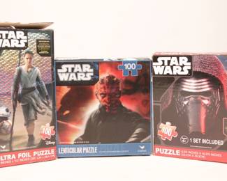 Lot of 3 Star Wars Puzzles