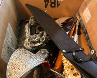 Collection of decorative knives and daggers