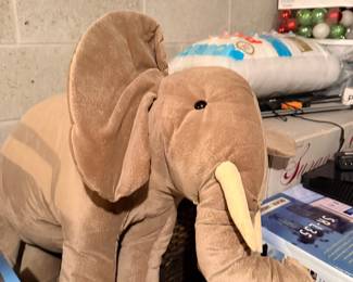 Plush elephant rocker nursery or playroom decor