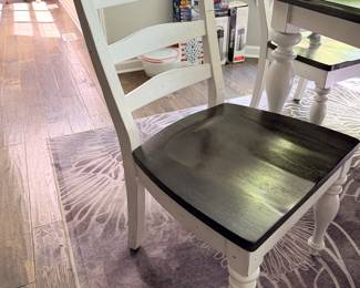 six chairs with table