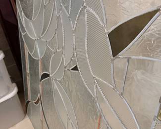 large stained glass wall art panel