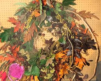 Artificial floral wall arrangement or decor