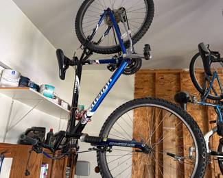 Blue road bicycle for garage or trail
