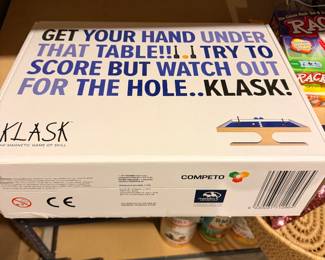 Klask tabletop party game in box