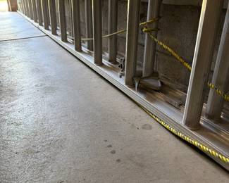 Extension ladder for garage or home projects