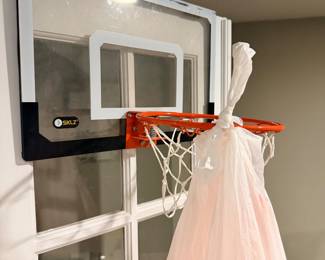 Mini basketball hoop with backboard