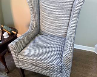 Upholstered wingback accent chair