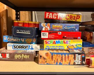 Large family board game collection