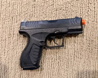 Black pistol style toy or airsoft item