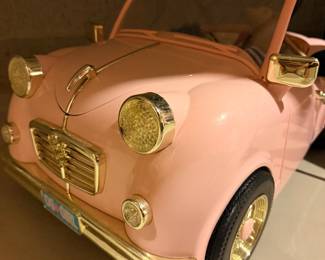 Pink plastic kids car toy