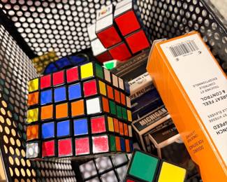 Rubik's cubes puzzle books and brain teasers