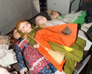 Madame Alexander collectible dolls and vintage fabric dolls