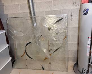 large stained glass wall art panel second angle