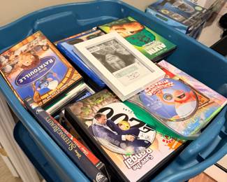 Children's books DVDs and family media