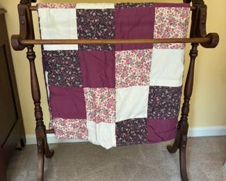 Antique quilt rack
