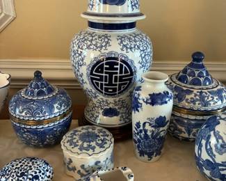 Ginger jars, vases, trinket boxes, platters, and more