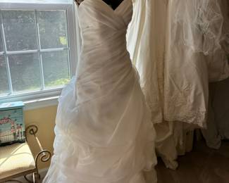 Strapless wedding gown