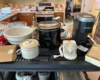 Crockpots, Keurig, and small food processor