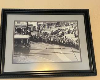 Vintage photo of the last streetcar trip in Charlotte March 14, 1938.