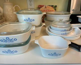 Vintage Blue Cornflower Corningware
