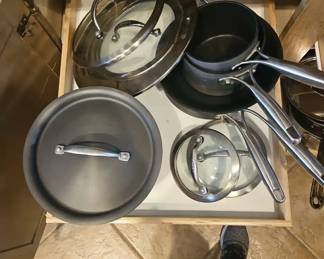Cooks 5 Piece Pots And Pans With Lids