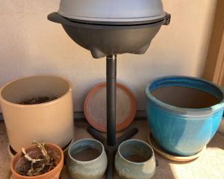 George Foreman Electric Grill And Pots