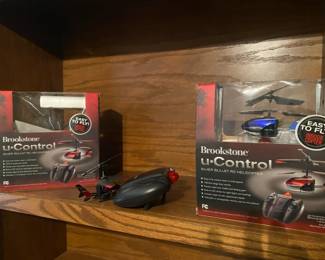 Two Brookstone UControl Indoor Helicopters