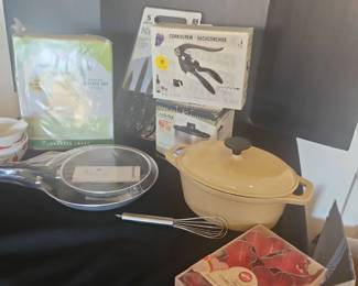 Alco Knife Set, Mini Rival Crockpot, Two New Small Skillets, A Cast Iron Dutch Oven And More
