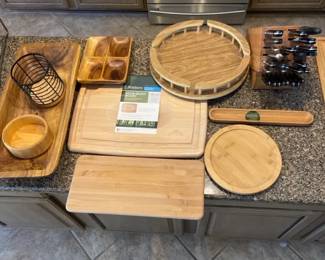 9 Piece Wood Selection With Wusthof Kitchen Knives