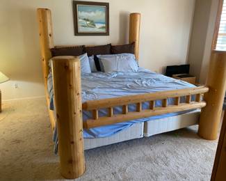 Rustic Log Bed