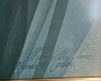 Signature on heron painting