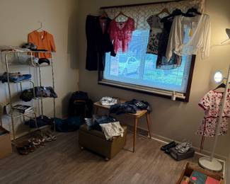 Metal shelf, Clothing, Women's Shoes