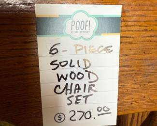 6-Piece Solid Wood Chair Set