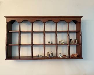 Wooden Trinket Shelf, Trinkets