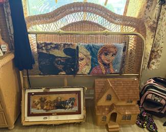 Rattan Headboard, Doll House