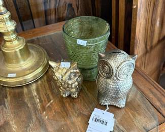 Brass MCM Owl Bank