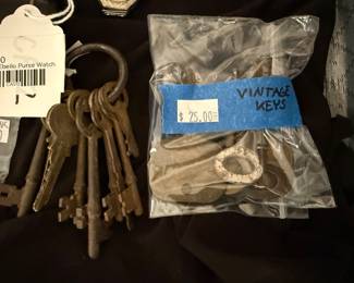 Vintage Keys, Antique Ebello Purse Watch 